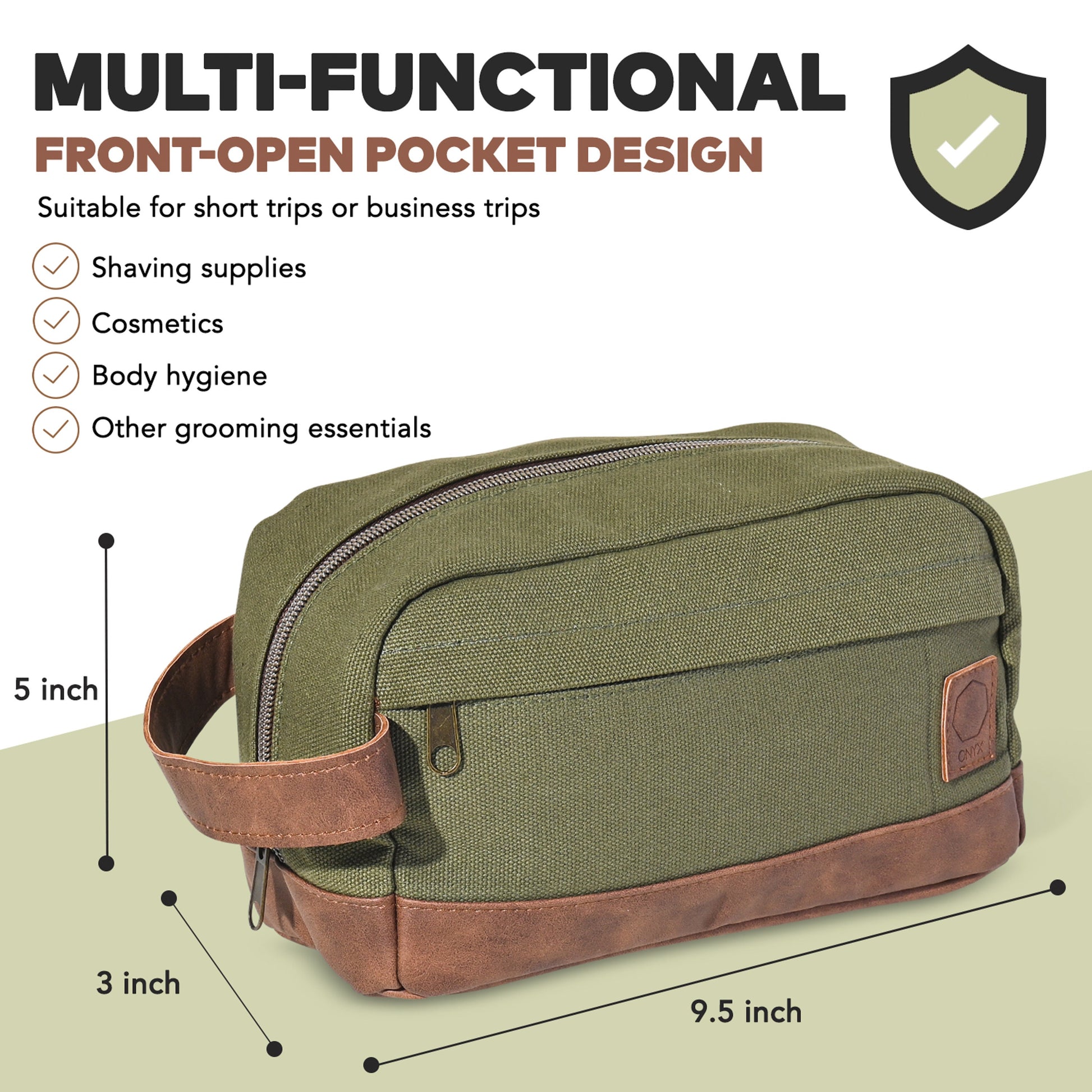 Women's Toiletry Bag Travel Bag with Hanging Hook and Mens Toiletry Bag - Travel Bag - Dopp kit - Shave Bag Bundle