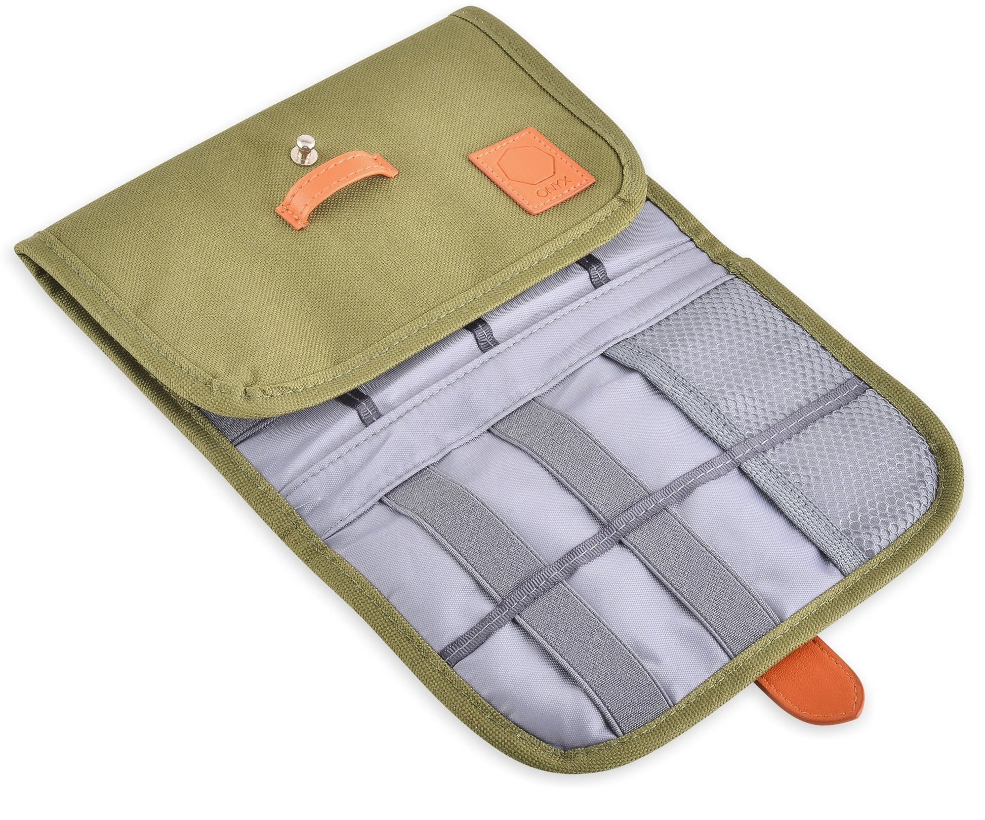 Olive Electronics Organizer Bag – Portable Travel Accessories Case for Chargers, Cords, Cables, Batteries and More!