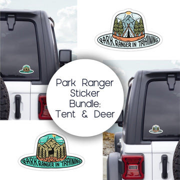 Park Ranger in Training National Park Vinyl Sticker Bundle - Waterproof
